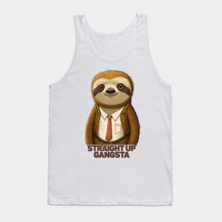 Straight Up Gangsta Sloth Tank Top